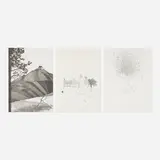 David Hockney, Fundevogel; Old Rinkrank; Rumpelstilzchen (three works from the Illustrations for Six Fairy Tales from The Brothers Grimm series), 1969, etching and aquatint on concertina folded Hodgkinson handmade