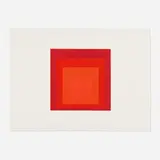 JHM-II (from the Josef Albers Honors the Hirshhorn Museum and Sculpture Garden portfolio) by Josef Albers, 1973, screenprint in colors on German Etching, sold Jun 2023