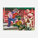 Romare Bearden, Louisiana Serenade (from the Jazz suite), 1979, lithograph in colors