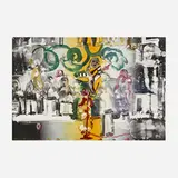 Romare Bearden, Introduction for Blues Queen (from the Jazz suite), 1979, lithograph in colors