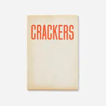 Crackers by Ed Ruscha, 1969, offset lithograph on 60 lb. Lithosheen Gloss in bound book, sold Jun 2023