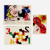 Joseph Beuys and John Cage, Three works from the One Cent Life portfolio, 1964, lithograph in colors