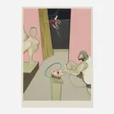 Francis Bacon, Œdipe et le Sphinx d'après Ingres, 1984, lithograph in colors on Arches