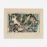 Marc Chagall, La joie de vivre, 1967, lithograph in colors on Arches