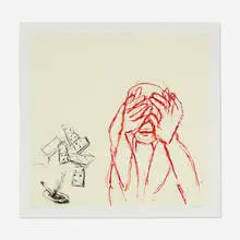 Susan Rothenberg, Crying, 2003, lithograph in colors on BFK Rives