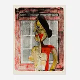 Retrato de mujer (from the Mujeres portfolio) by Rufino Tamayo, 1969, lithograph in colors on BFK Rives, sold Jun 2023
