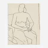 Richard Diebenkorn, Seated Nude (from the Seated Woman series), 1965, lithograph on BFK Rives