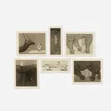 Edward Gorey, Six works, etching and aquatint