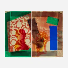 Moonlight by Howard Hodgkin, 1980, lithograph in colors with hand-coloring on two sheets of buff BFK Rives 300gsm mould-made, sold Jun 2023