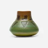 Vase with stylized motifs by North Dakota School of Mines, sold Oct 2025