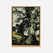 William S. Rice, The Ancient Oak, c. 1920, woodcut in colors