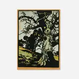 William S. Rice, The Ancient Oak, c. 1920, woodcut in colors