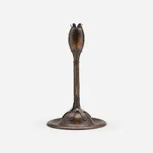 George H. Trautmann, Floriform candlestick, c. 1910, handwrought copper