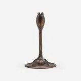 George H. Trautmann, Floriform candlestick, c. 1910, handwrought copper