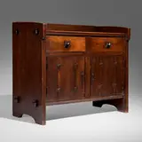 Gustav Stickley, Important and Early sideboard, model 901, c. 1901, oak, iron