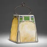 Greene & Greene, Hanging lantern from the William A. Bowen House, Altadena, California, c. 1905, leaded glass, steel