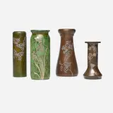 Collection of four vases by Heintz Art Metal Shop, sold Jun 2025