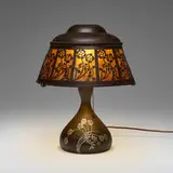 Heintz Art Metal Shop, Floral overlay table lamp