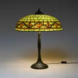 Handel, Large table lamp with stylized leaves