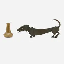 Harry St. John Dixon, Dachshund boot scraper and vase