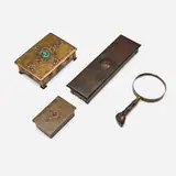 Arts & Crafts, Collection of four tabletop accessories