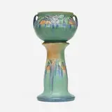Roseville Pottery, Baneda jardinière and pedestal, c. 1933, glazed earthenware
