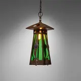 Glasgow School, Hanging lantern, c. 1900, handwrought copper, glass, enamel