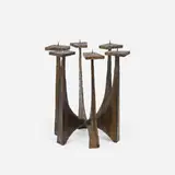 candelabrum by Paul Evans, c. 1970, welded and patinated steel, sold Jul 2017