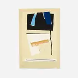 America-La France Variations VI by Robert Motherwell, 1984, lithograph and collage on Arches Cover paper and handmade paper, sold Jul 2017