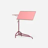reading table for Martel de Janville Sanatorium, Plateau d'Assy by Jean Leleu and Jean Prouvé, 1936, enameled steel, laminate over wood, chrome-plated steel, sold Jul 2017