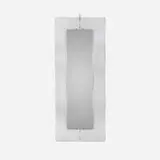 Lorenzo Burchiellaro, mirror, c. 1970, aluminum, mirrored glass, chrome-plated steel