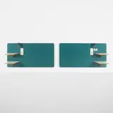 pair of headboards from the Hotel Parco dei Principi, Rome by Gio Ponti, 1964, laminate, plastic, ash, brass, enameled brass, sold Jul 2017