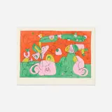 Bougrelas et Sa Mère (from the Ubu Roi portfolio) by Joan Miró, 1966, lithograph on Arches paper, sold Jul 2017