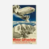 Herbert Matter, Winter-Luftverkehr poster, 1935, offset lithograph