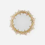 Palwa, mirror, c. 1970, gold-plated brass, crystal, mirrored glass