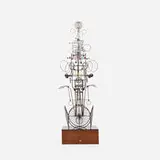 Joseph Burlini, Untitled, 1971, enameled steel, stained walnut, laminate