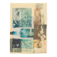 Koan by Robert Rauschenberg, 1980, solvent transfer and fabric collage on paper, sold May 2026
