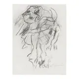 Willem de Kooning, Woman, circa 1975, charcoal on paper