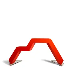 Tony Smith, Model for Last, 1974, Plexiglas, painted orange