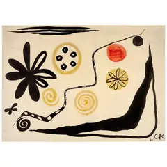 Alexander Calder, Two-Tone Boomerang, 1960, gouache and ink on paper
