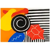 Alexander Calder, Central Black Spiral, 1969, gouache and ink on paper