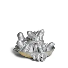 Yayoi Kusama, Untitled, 1967, silver paint on sewn fabric and straw hat assemblage