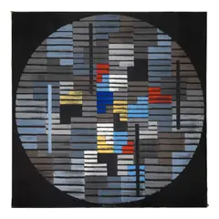 Adolf Fleischmann, Composition #94 (Circular Balance), 1956, oil on canvas