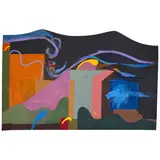 Phillip Jewell Hampton, Funky Rainbow Blues, circa 1980, acrylic on shaped canvas