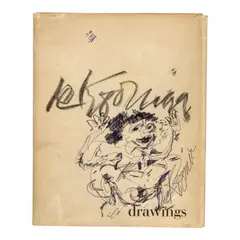 Willem de Kooning, Untitled (De Kooning Drawings), 1967, pen and ink on book cover