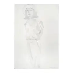 Alex Katz, Ada in the Woods, 1984, graphite on paper