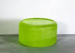Roni Horn, Untitled ("Peacocks not only eat flowers; they eat them systematically, beginning at the head of a row and going down it. If they are not hungry, they will pick the flower anyway and let it drop. For general eating, they prefer chrysanthemums and roses."), 2012-13, solid cast glass with as-cast surfaces