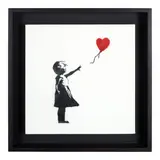 Banksy, Girl and Balloon, 2003, spray paint on canvas