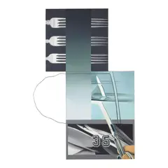 James Rosenquist, Vanity Unfair for Gordon Matta-Clark, 1978, oil on canvas laid on joined panels with wire
