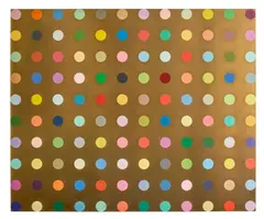 Damien Hirst, Au-195m, 2008, gold enamel and household gloss paint on canvas laid on board